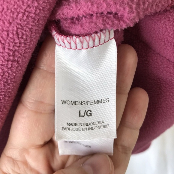 Women's THE NORTH FACE TKA MICRO 1/2 Zip Hoodie Pullover Fleece Size Large pink - Picture 7 of 12